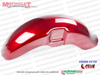 Çelik Crown XY150 Chopper Ön Çamurluk - Bordo