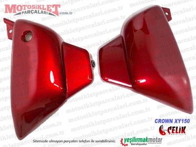 Çelik Crown XY150 Chopper Yan Panel, Kapak Sağ-Sol Takım - Bordo