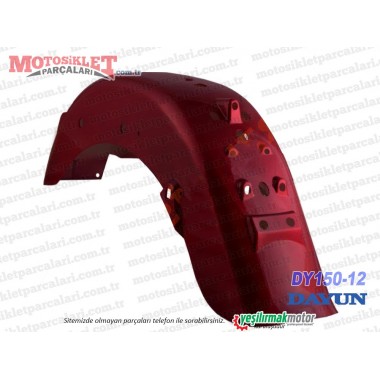 Dayun DY150-12 Chopper Arka Çamurluk - Bordo