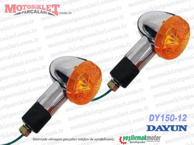 Dayun DY150-12 Chopper Arka Sinyal Lambası Sağ-Sol Takım