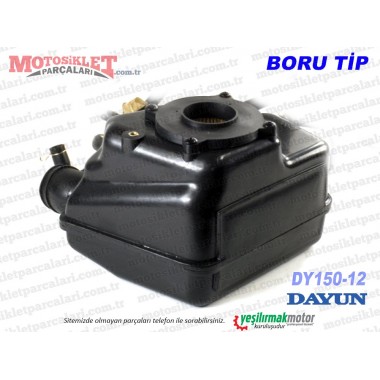 Dayun DY150-12 Chopper Hava Filtresi Komple - Boru Tip