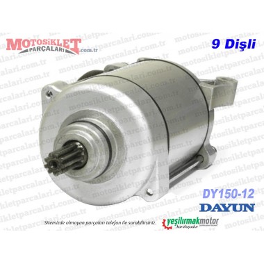 Dayun DY150-12 Chopper Marş Motoru - 9 Diş