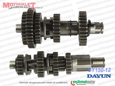 Dayun DY150-12 Chopper Şanzıman Vites Dişli ve Mil Grubu Komple