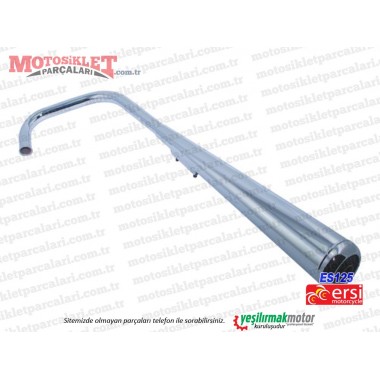Ersi Motor ES125 Egzoz Komple, Nikelajlı