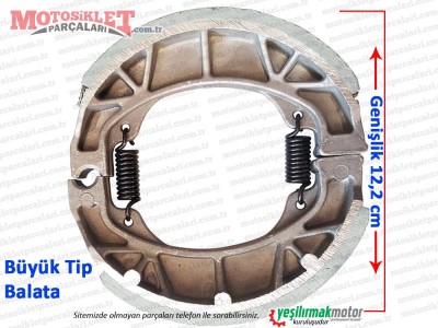 Ersi Motor ES125 Fren Balatası - BÜYÜK TİP (12,2 cm Genişlik)