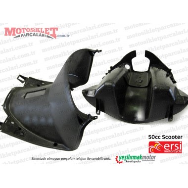 Ersimotor 50cc YB50QT-3 Scooter Ön İç Panel ve Torpido Kapağı Takım