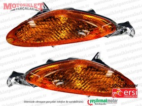 Ersimotor 50cc YB50QT-3 Scooter Ön Sağ-Sol Sinyal Komple