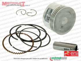 Ersimotor 50cc YB50QT-3 Scooter Piston Sekman Seti