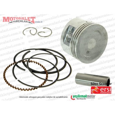 Ersimotor 50cc YB50QT-3 Scooter Piston Sekman Seti