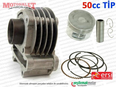 Ersimotor 50cc YB50QT-3 Scooter Silindir, Piston, Sekman Seti - 50CC