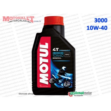 Motul 3000 10W-40 4T Motosiklet, scooter, ATV motor Yağı - 1 LT