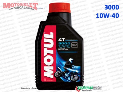 Motul 3000 10W-40 4T Motosiklet, scooter, ATV motor Yağı - 1 LT