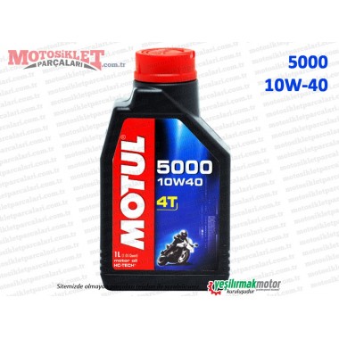 Motul 5000 10W-40 4T Motosiklet, Scooter, ATV Motor Yağı - 1 LT