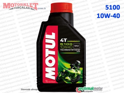 Motul 5100 10W-40 4T Motosiklet, Scooter, ATV Motor Yağı - 1 LT