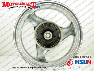 Hsun (Hisun) HS125T-12 Arka Çelik Jant (2.75x12")