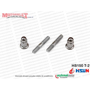 Hsun (Hisun) HS150 T-2 Egzoz Saplaması, Cıvatası Takım