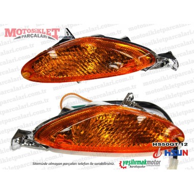 Hsun HS50QT-12 Scooter Ön Sağ-Sol Sinyal Komple