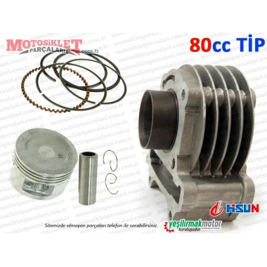 Hsun HS50QT-12 Scooter Silindir, Piston, Sekman Seti - 80CC