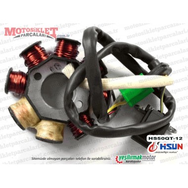 Hsun HS50QT-12 Scooter Statör, Sargı - 8'li