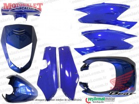 Honda Beat Komple Renkli Kaporta, Grenaj Takımı - Mavi (BOYA DEFORMELİ RENK TONU KARIŞIK)