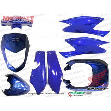 Honda Beat Komple Renkli Kaporta, Grenaj Takımı - Mavi (BOYA DEFORMELİ RENK TONU KARIŞIK)