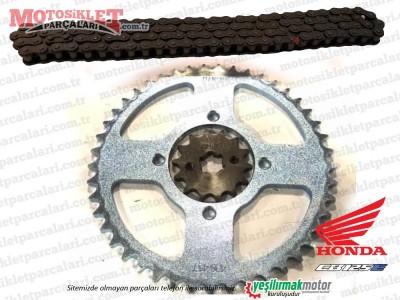 Honda CB 125E Ön, Arka Dişli ve Zincir Seti (ARKA DİŞLİ 42 ÖN DİŞLİ 15)