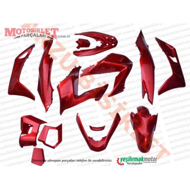 Honda PCX Kaporta Seti - BORDO (2013-2017)