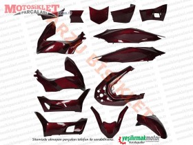 Honda PCX Kaporta Seti - BORDO (2021-2024)