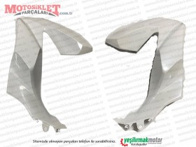 Honda PCX Ön Göğüs Sağ-Sol Takım BEYAZ (2021-2024)