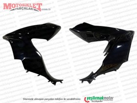 Honda PCX Ön Göğüs Sağ-Sol Takım SİYAH (2018-2020)
