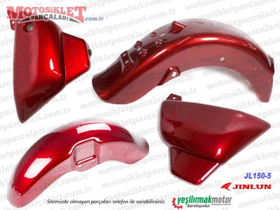 Jinlun JL150-5 Chopper Komple Kaporta Takımı - Bordo