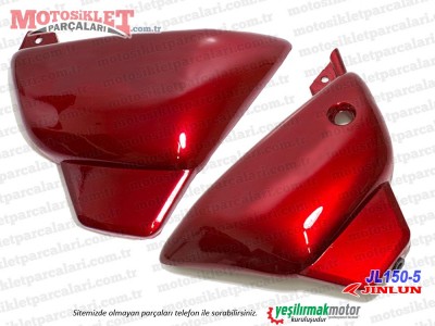 Jinlun JL150-5 Chopper Yan Panel, Kapak Sağ-Sol Takım - Bordo