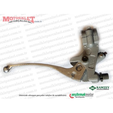 Jinlun JL250-5 Elegance Chopper Debriyaj Kolu ve Kütüğü Komple - Kol Gri kütük Siyah