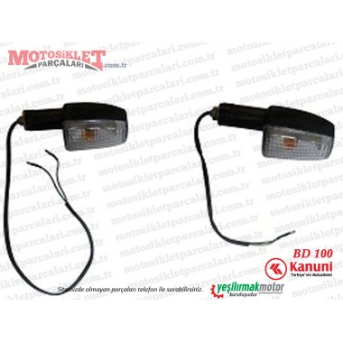 Kanuni BD 100 Arka Sinyal Takımı -BEYAZ CAMLI
