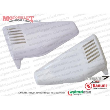 Kanuni Breton 125 Yan Kapak Takımı, Beyaz(cg yan kapak)
