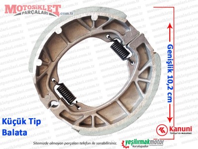 Kanuni BretonS 100, BretonS 125 Arka Fren Balatası - KÜÇÜK TİP (Genişliği 10,2cm)