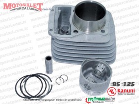 Kanuni BS 125 Silindir, Piston ve Sekman Seti - MUADİL