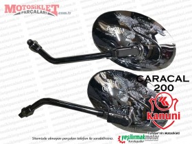 Kanuni Caracal 200 Ayna Takımı Kartal Desenli