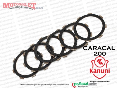 Kanuni Caracal 200 Debriyaj Balatası Takım 6 LI