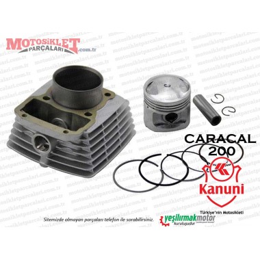 Kanuni Caracal 200 Silindir Piston Segman Seti GİRİ RENK