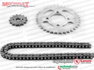 Kanuni Cup 100, Cup 100S Zincir ve Ön, Arka Dişli Seti