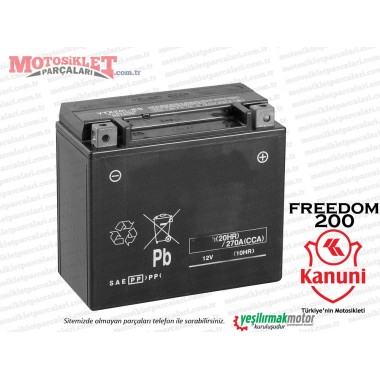 Kanuni Freedom 200 Akü 12 V 7 AP