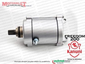 Kanuni Freedom 200 Marş Motoru Komple (11 Diş)