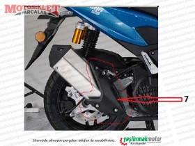 Kanuni Seha 125, 150 Egzoz Kamuflaj Sacı Ön 3 VİDALI