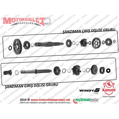 Kanuni WindyS 125 Şanzıman Grubu Komple - YANSANAYİ