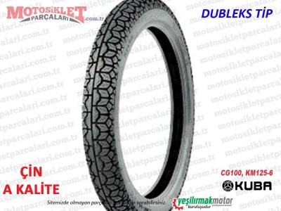 Kuba CG100, KM125-6 Arka Dubleks Lastik (90/90-18) - A KALİTE