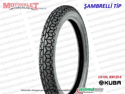 Kuba CG100, KM125-6 Arka Şambrelli Lastik (90/90-18)