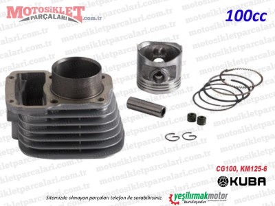 Kuba CG100, KM125-6 Silindir, Piston, Sekman Takımı (100cc)