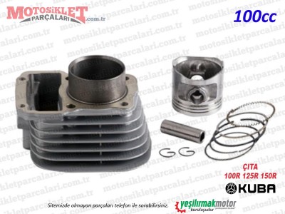 Kuba Çıta 100R, 125R, 150R Silindir, Piston, Sekman Takımı (100cc)