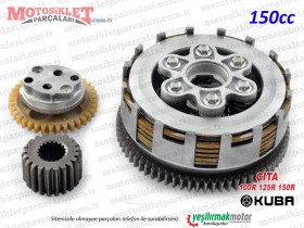 Kuba Çıta 100R, 125R, 150R Debriyaj Komple Set (150cc) 70 Diş